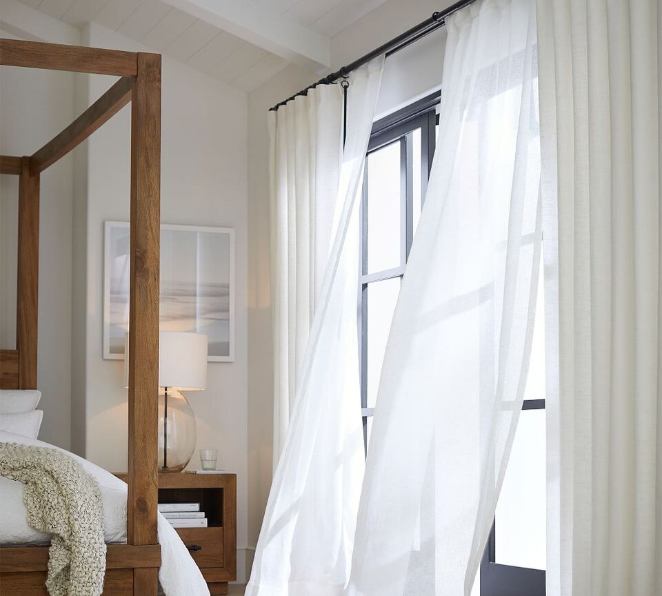 Standard Double Curtain Rod & Wall Bracket Antique Bronze Finish